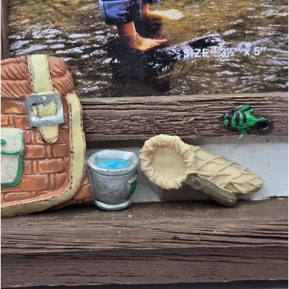 Fishing Gear Collectibles Wooden 3D Detailed Photo Frame The Heritage Mint NEW